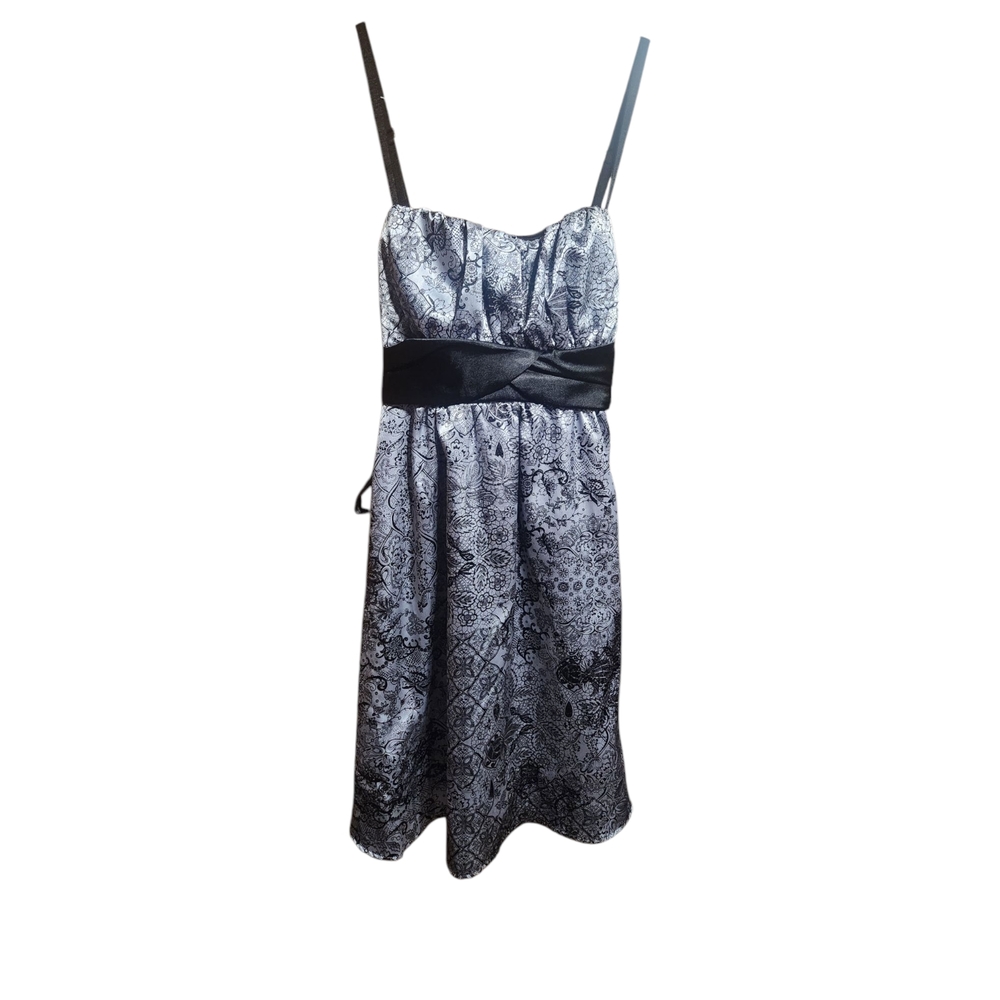 Black and White Patterned Dress